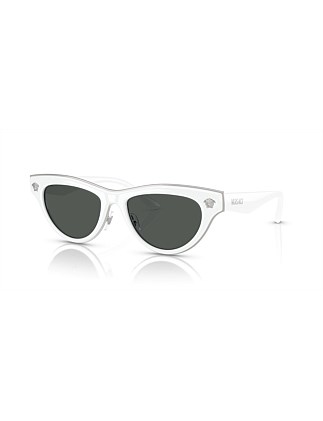 Cat Eye WHITE DARK GREY Sunglasses