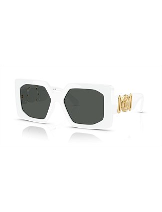 Square WHITE DARK GREY Sunglasses