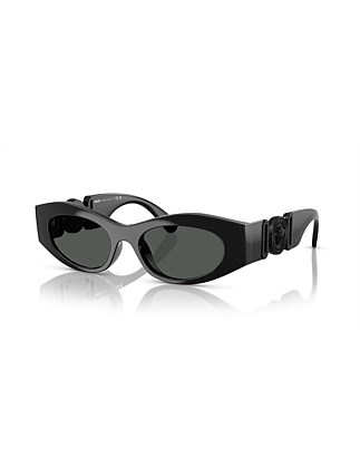 Oval BLACK DARK GREY Sunglasses