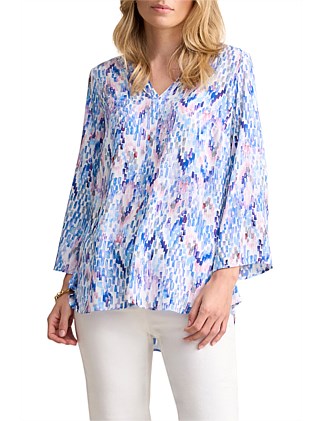 SWING HEM TUNIC - ABSTRACT TEXTURE