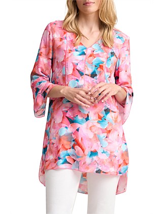 TOP STITCH KAFTAN - SUMMER FLORAL PRINT