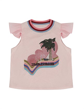 Everley Frill Sleeve Tee (2Yrs - 12 Yrs)