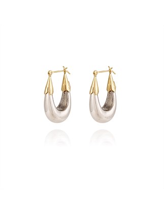 ECUME BICOLOUR HOOP EARRINGS MIXED METAL SMALL