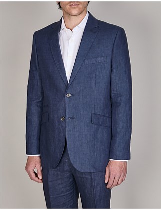 GRANT NAVY LINEN JACKET