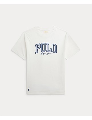 Boys Striped-Logo Cotton Jersey Tee