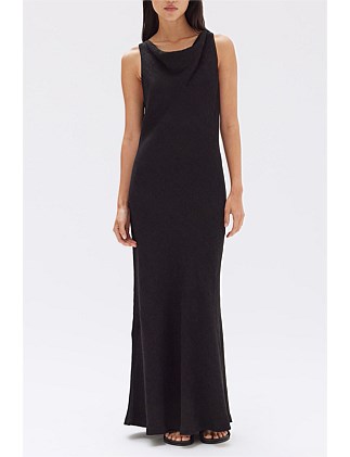 Reign Textured Midi Dress Black