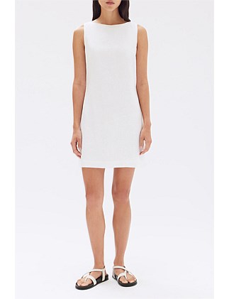 Nadine Linen Mini Dress White