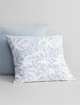 PALMIER EUROPEAN PILLOWCASE IN MIRAGE BLUE