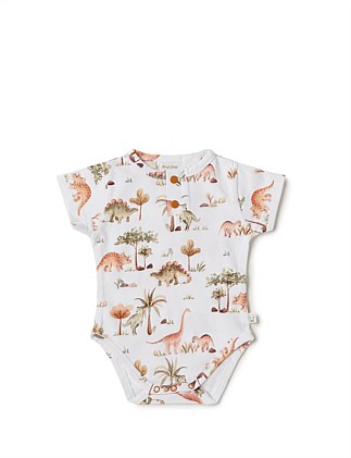 Dino Short Sleeve Organic Bodysuit