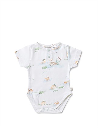 Duck Pond Short Sleeve Organic Bodysuit