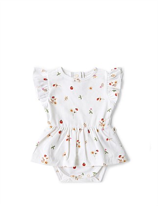 Ladybug Short Sleeve Organic Dress