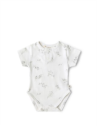 Silver Gum Short Sleeve Organic Bodysuit