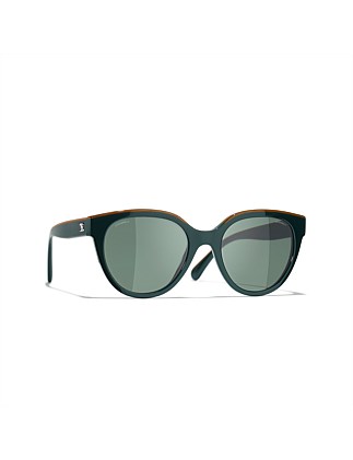 Oval GREEN DARK GREEN Sunglasses