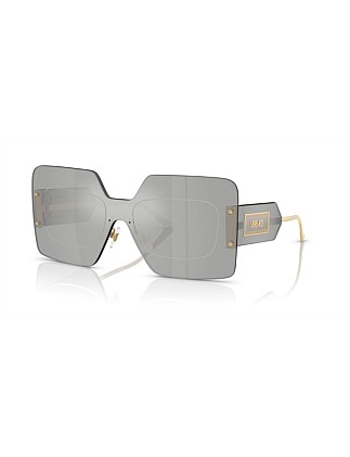 Square SILVER MIRROR SILVER Sunglasses