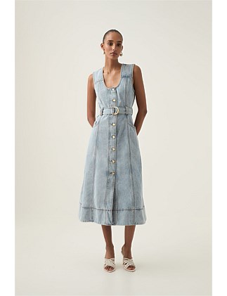 Aura Denim Midi Dress