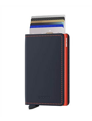 Secrid Slimwallet Matte Night Blue & Orange