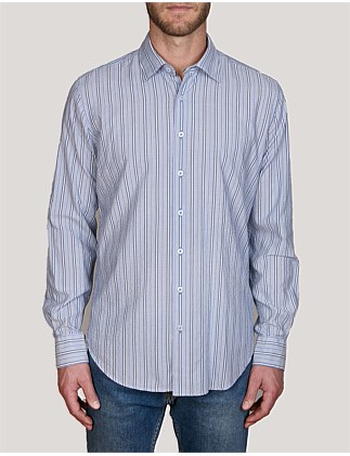 LS MASSA TENCEL STRIPE SHIRT