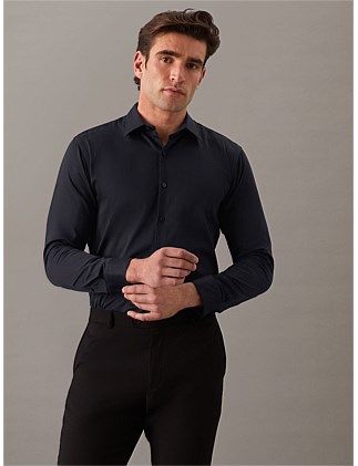 LS TUCK STRETCH SATEEN SHIRT