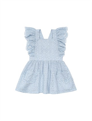 BRODERIE RUFFLE DRESS