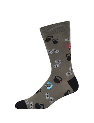 MENS GYM JUNKIE BAMBOO SOCK