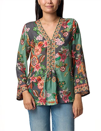 BOTINA BLOUSE - CLARKWOOD TEAL