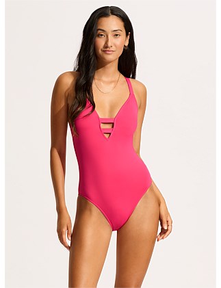 Seafolly Collective Deep V One Piece Swimsuit