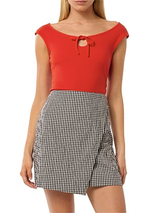 AUDREY TIE FRONT TOP