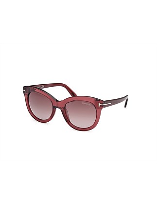 TOM FORD, ODETTE, SHINY BORDEAUX, BUTTERFLY SHAPE