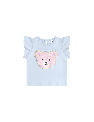 HEART FUR BEAR FRILL T-SHIRT