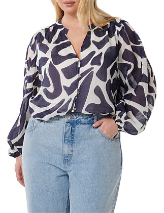 ADALINE CURVE RAMIE BLOUSE