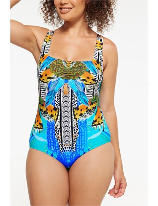 Square Neck One Piece Swimsuit