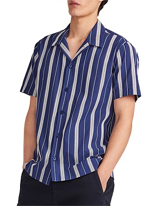 JACQUARD STRIPE SHORT SLEEVE SHIRT