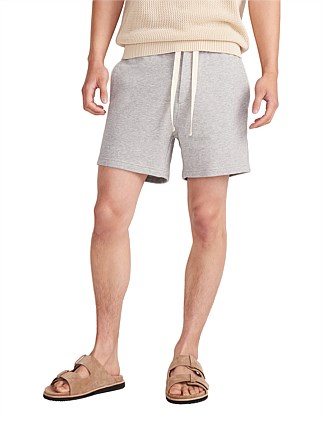 WOVEN WAISTBAND KNIT SHORTS