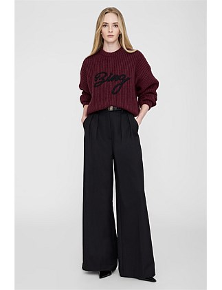 Sydney Crew Sweater Signature - Zinfandel