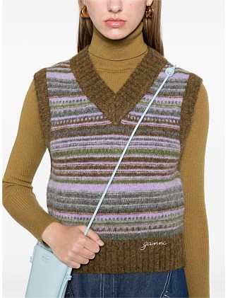 Soft Wool Stripe Vest