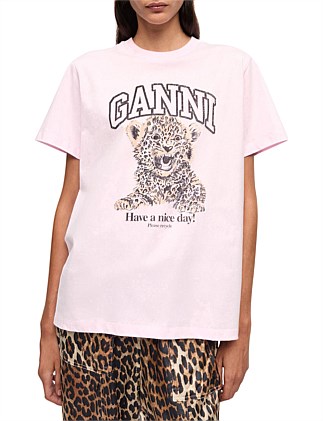 Basic Jersey Leopard Relaxed T-shirt