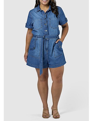 INDIGO TONIC - LILY DENIM ROMPER