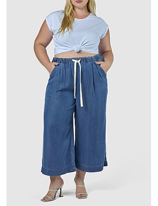 INDIGO TONIC - CLEO CHAMBRAY CROP PANT