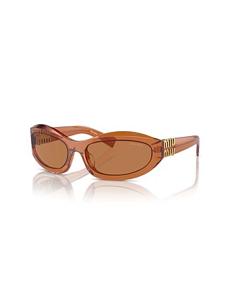 Irregular CARAMEL TRASPARENT BROWN Sunglasses