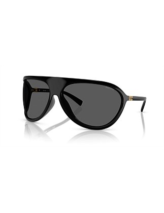 Irregular BLACK DARK GREY Sunglasses