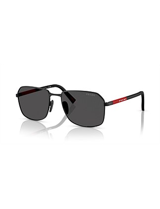 Rectangle MATTE BLACK DARK GREY Sunglasses