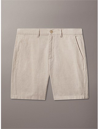 JNR SLIM FLAT FRONT SHORT MIRACLE LINEN BROWN