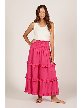 Aaliyah Crinkle Cotton Frill Skirt