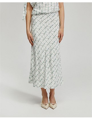 LUCINDA PRINTED SLIP SKIRT