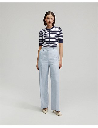 MAJA STRIPED BUTTON KNIT