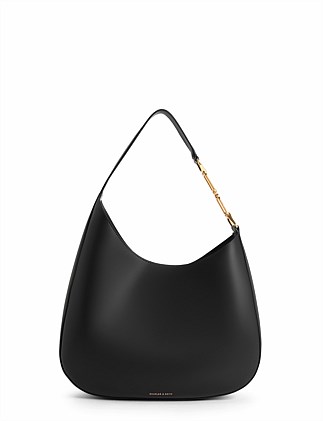 AGATHA CHAIN-ACCENT SLOUCHY HOBO BAG