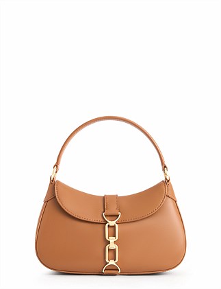 AGATHA CHAIN-ACCENT HOBO BAG