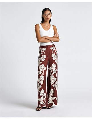 BURGUNDY IRIS WIDE LEG PANT