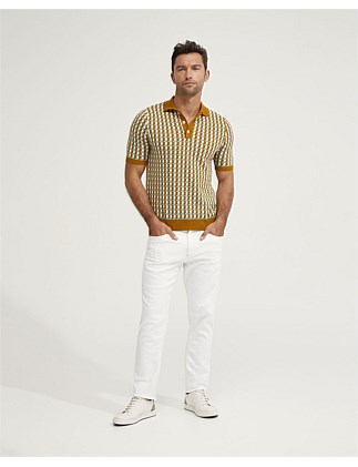 LOUIS JACQUARD KNITTED POLO