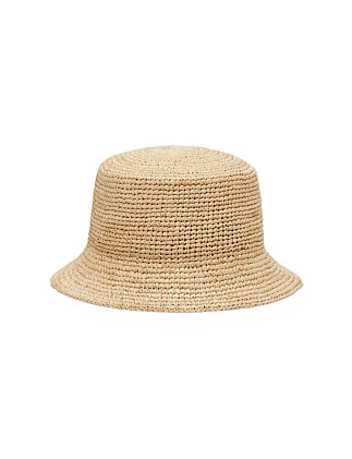 RAFFIA BUCKET HAT